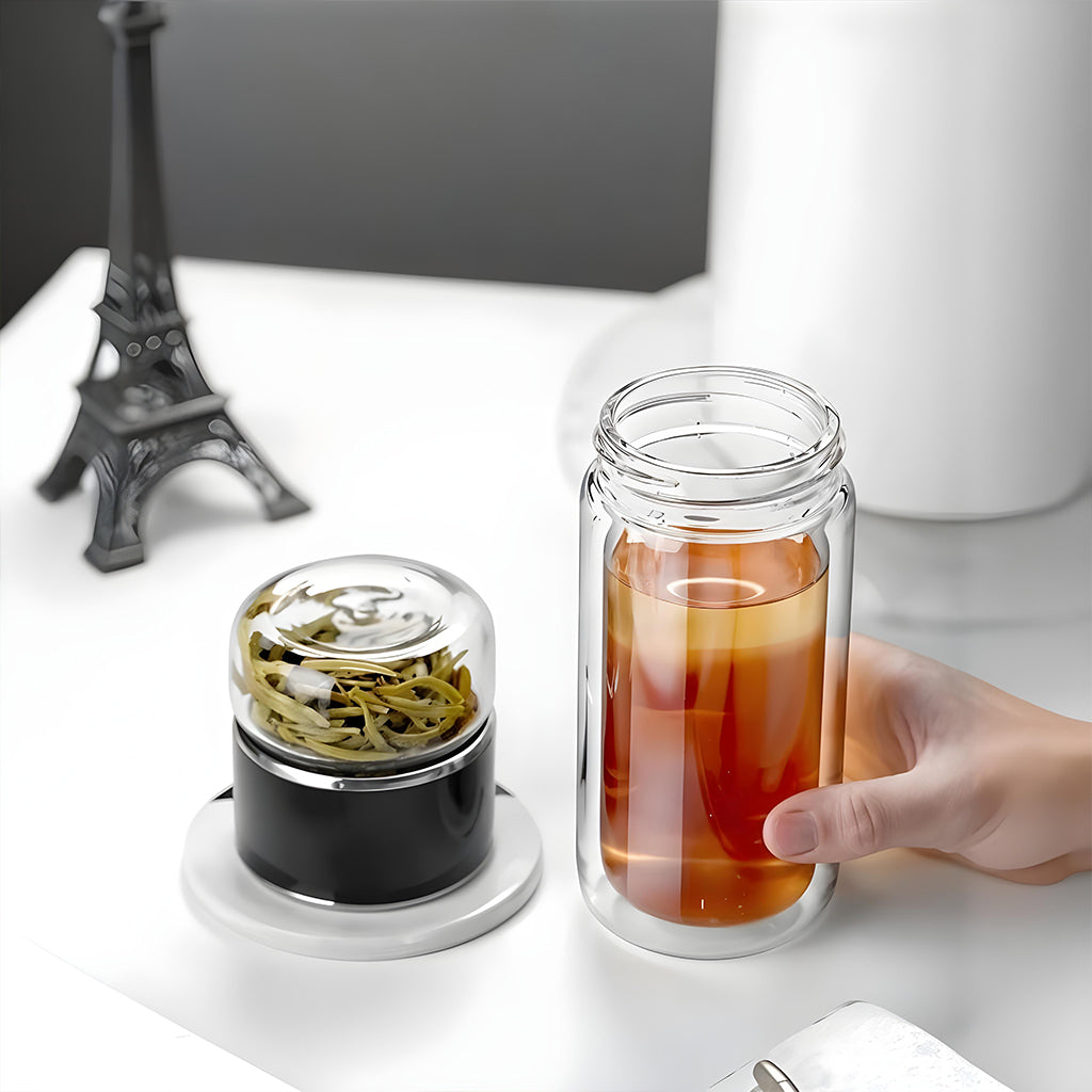 Borosilicate Glass Tea Water Bottle