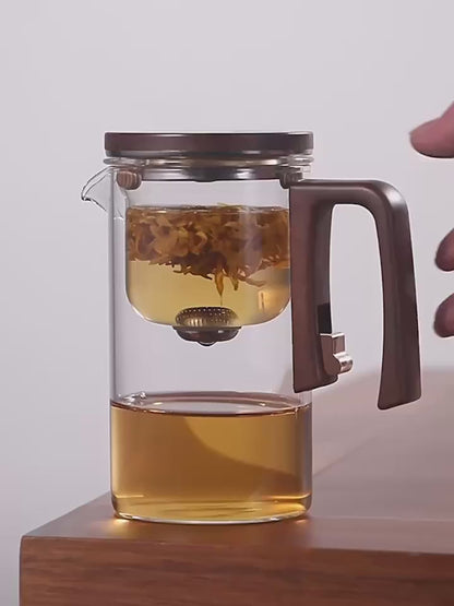 glass teapot with infuser