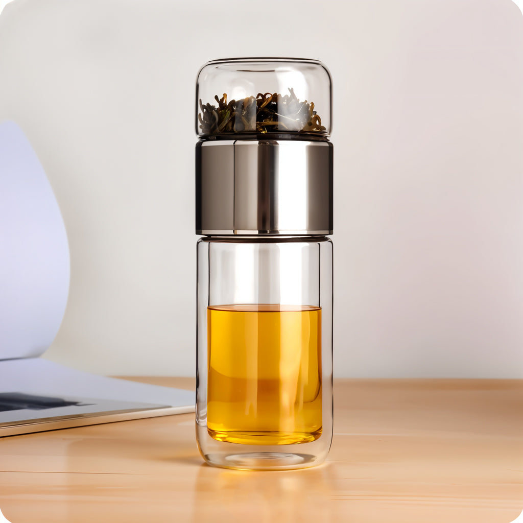 Borosilicate Glass Tea Water Bottle