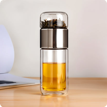 Borosilicate Glass Tea Water Bottle