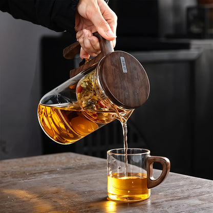 glass teapot with infuser