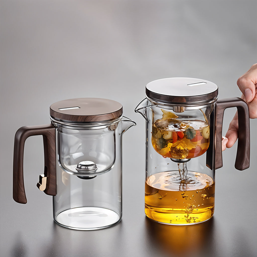 glass teapot with infuser